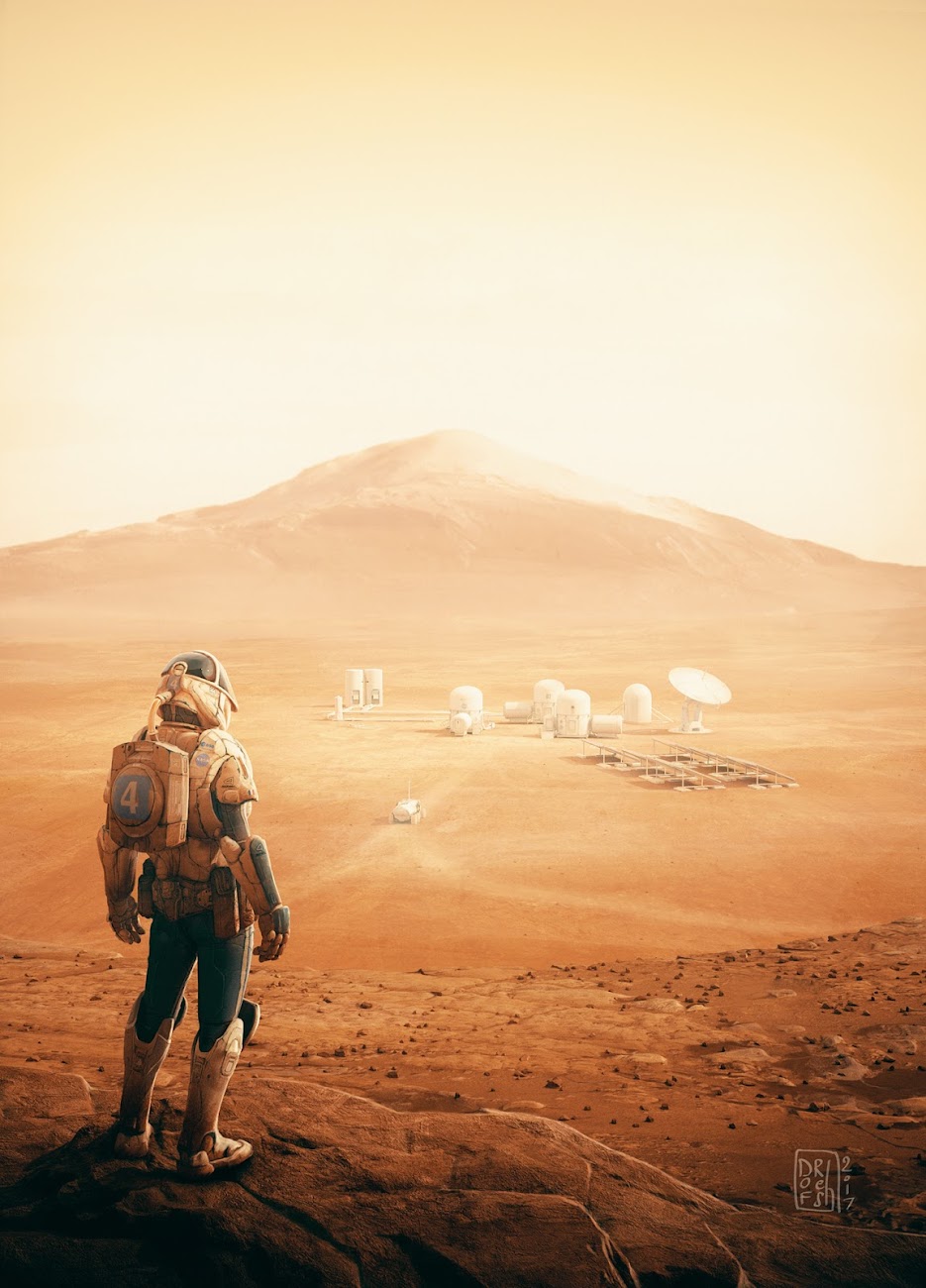 Early human base on Mars by Ronan Le Fur (Dofresh)