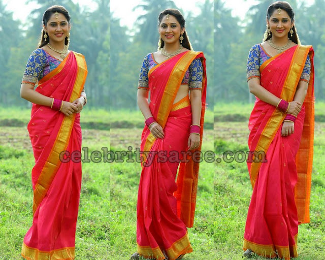 Mia George Traditional Saree