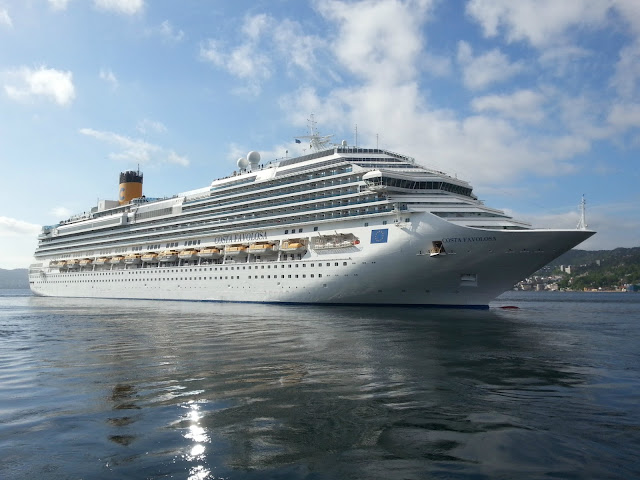 Cruise ship Costa Favolosa in Bergen, Norway; Fjords cruise; Ships in Bergen