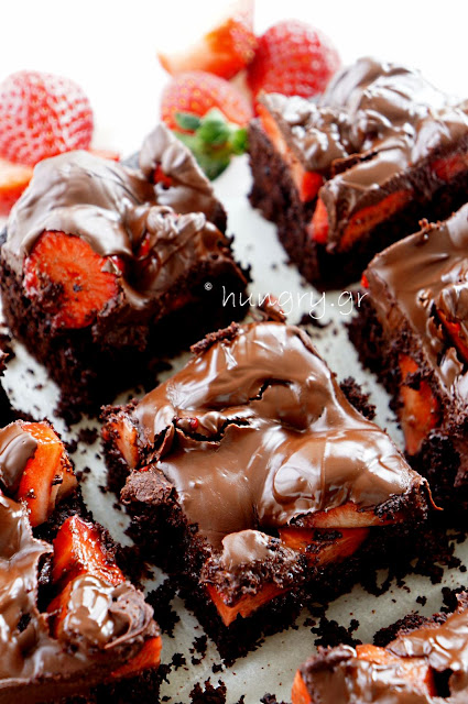 Chocolate Covered Strawberry Brownies