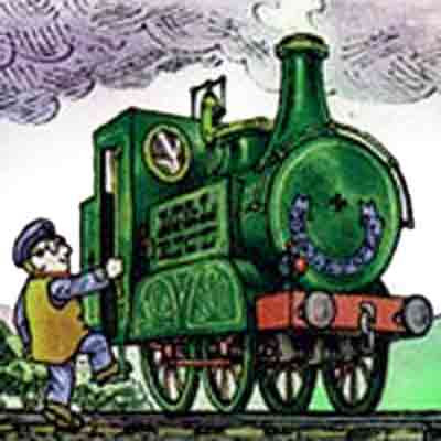 Fun but simply Walsh railway cartoon childrens puzzle Ivor the engine steam train jigsaw online game