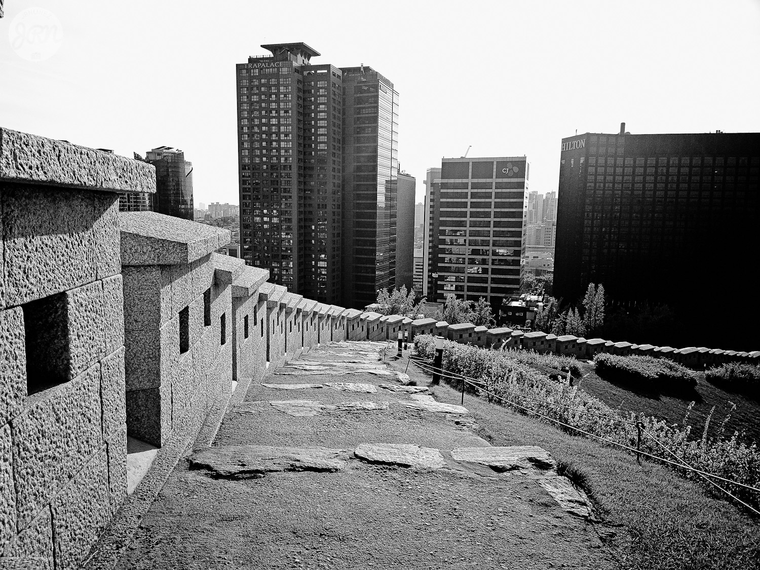 namsan tower, seoul, south korea, korea, stairs