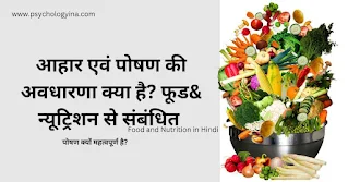 आहार एवं पोषण की अवधारणा क्या है FOOD AND NUTRITION IN HINDI