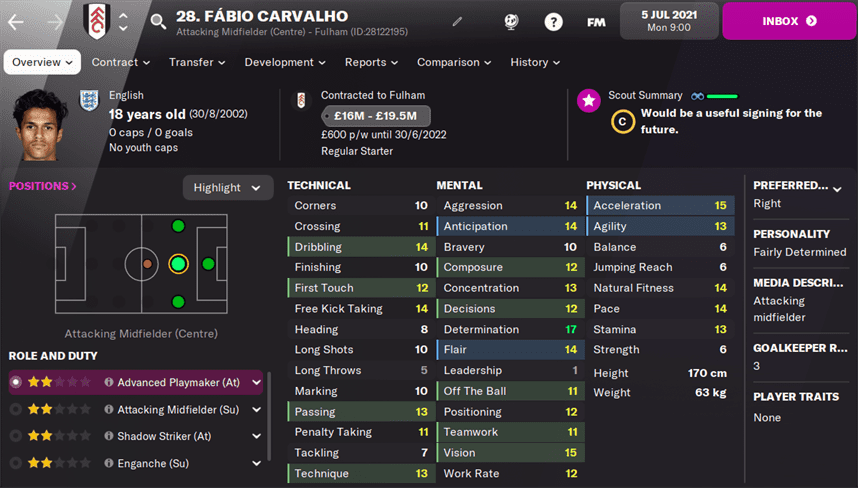 FM22 Fabio Carvalho