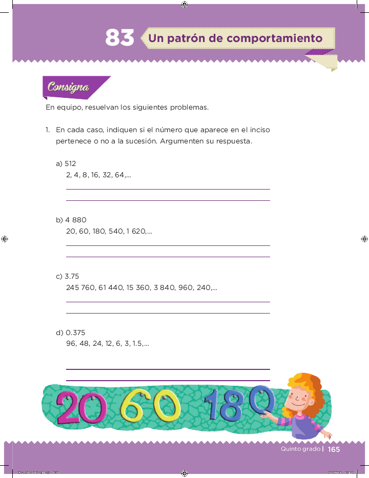 Un Patron De Comportamiento Desafios Matematicos 5to Bloque 5 Apoyo Primaria He aquí una lista de ejercicios de matemáticas para el segundo grado. apoyo primaria