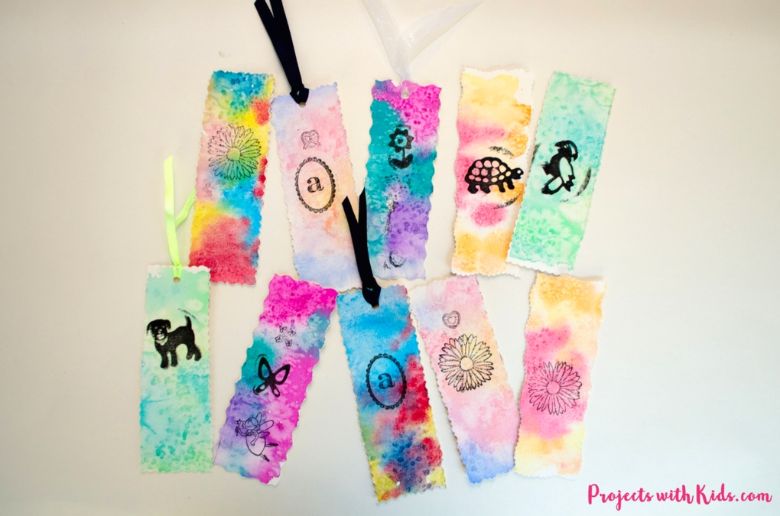 DIY bookmark ideas - watercolor bookmarks for kids