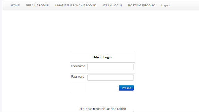 login admin web jual beli dengan php