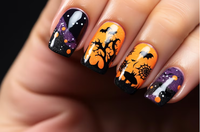 Halloween nail art