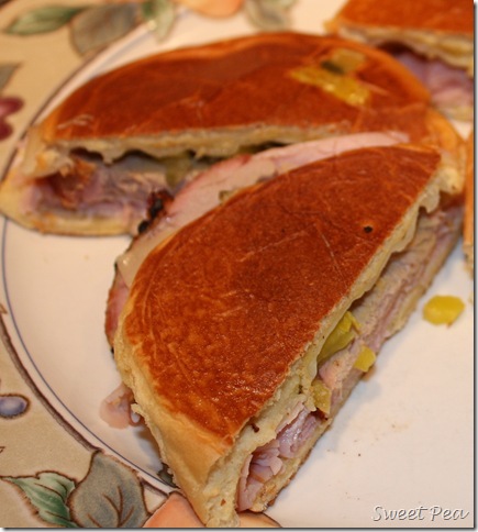 Cuban pressed pork sandwich