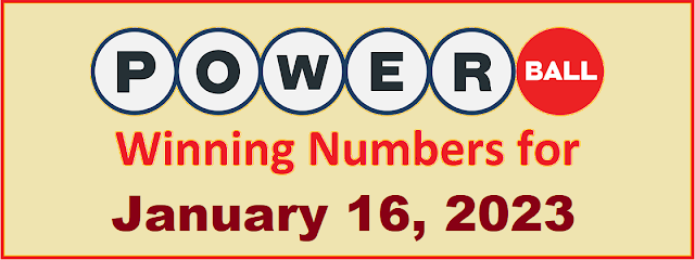 PowerBall Winning Numbers for Monday, January 16, 2023