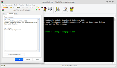Tutorial Membuat Bakcground pada Comment Winrar /rar/zip by Azis JS
