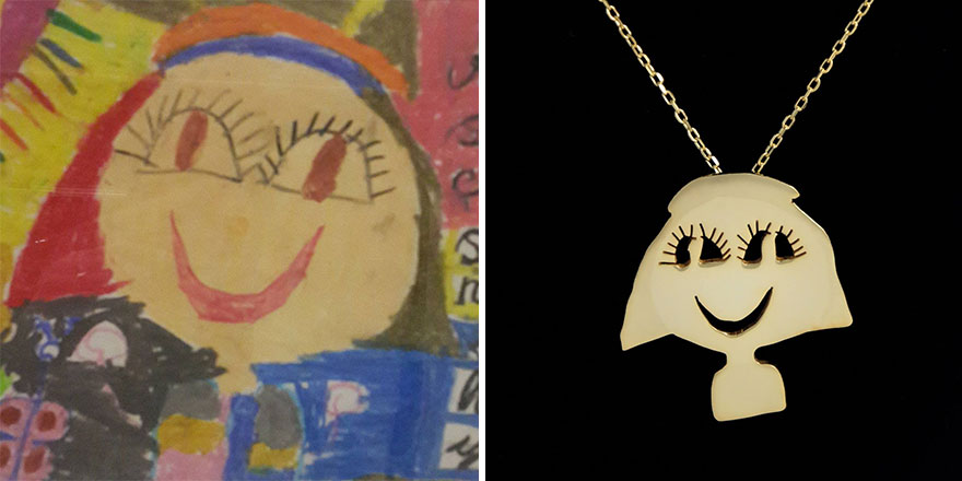 Artists Can Turn Your Children's Drawings Into Amazing Pieces Of Jewelry