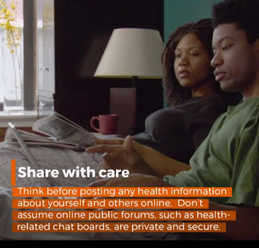 Advice about sharing sensitive information online, from NCSA and StaySayOnline