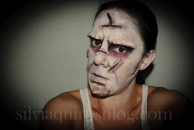 Maquillaje Halloween 13: Exorcista, Halloween Make-up 13: The Exorcist, efectos especiales, special effects, Silvia Quirós