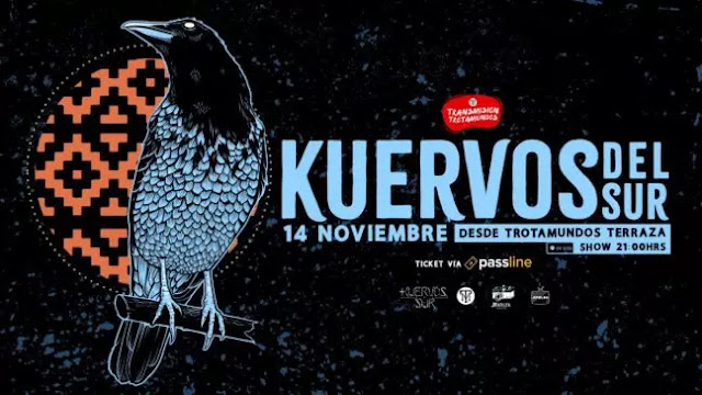 Hoy Kuervos del Sur en concierto vía streaming desde Trotamundos Terraza