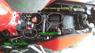 Langkah dan Cara Pasang Alarm Motor System Remote