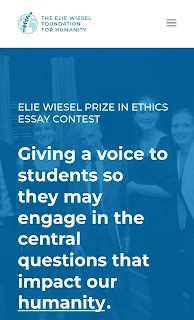ELIE WIESEL PRIZE IN ETHICS ESSAY CONTEST 2024