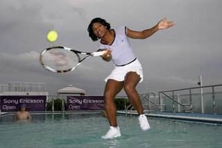 Serena Williams and Rafael Nadal - Tennis in water