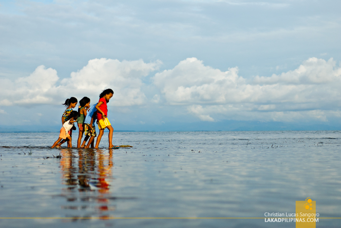 Kids Playing at Tambobong Beach in Dasol, Pangasinan