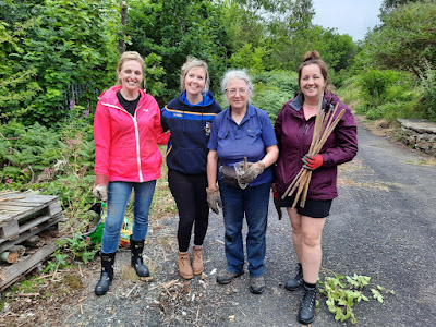 Hilary Ash (second from right) with the three CCS volunteers