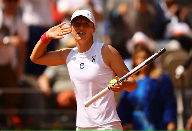 Swiatek após a vitória sobre Gauff em Roland Garros