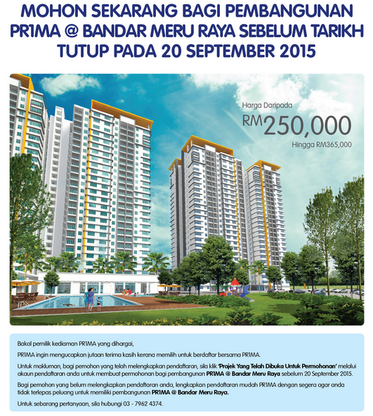 rumah pr1ma di Bandar Meru Raya Ipoh