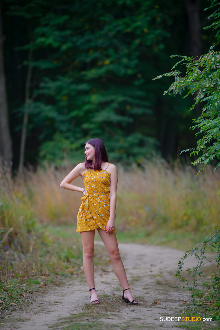 Huron High School Girls Senior Portrait in Nature Fields Meadow SudeepStudio.com Ann Arbor Senior Pictures Photographer