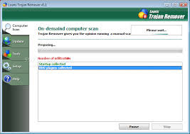 Screenshot Software Loaris Trojan Remover