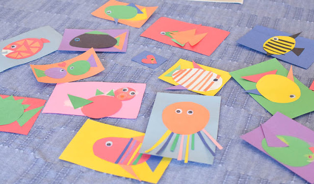  Invitation To Create- Under The Sea. Great fine motor ocean craft for preschool, kindergarten, or elementary kids. Open-ended project allows for creativity- kids can make fish, octopus, or other sea creatures!