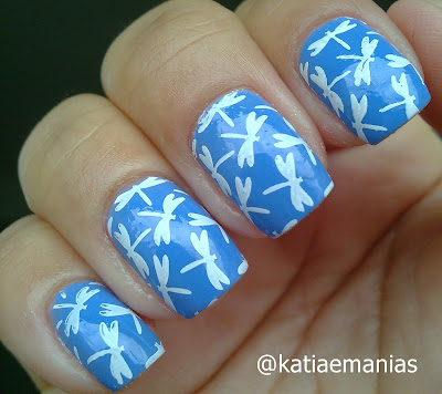 Novo Toque, Azul, carimbada, Born Pretty, La Femme, Nail Plus, katiaemanias, 