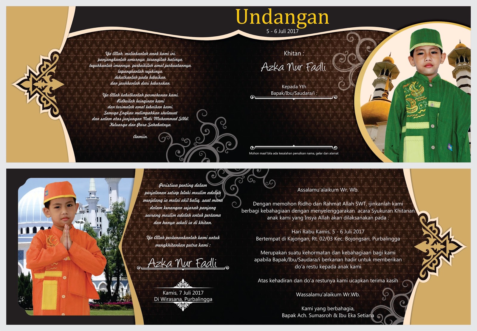  Undangan  Khitan Anak Desain  Kampungan