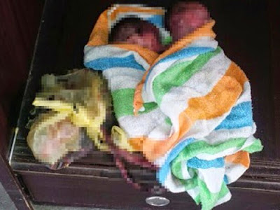 Mayat Bayi Kembar Ditemui Dalam Almari
