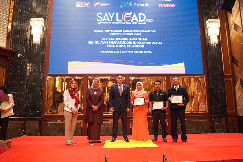 Raja Muda Selangor Agrees to Give Business Grants to Selected Disabled People in the Malaysian Disabled Entrepreneur League Program (SAY LEAD PRO).