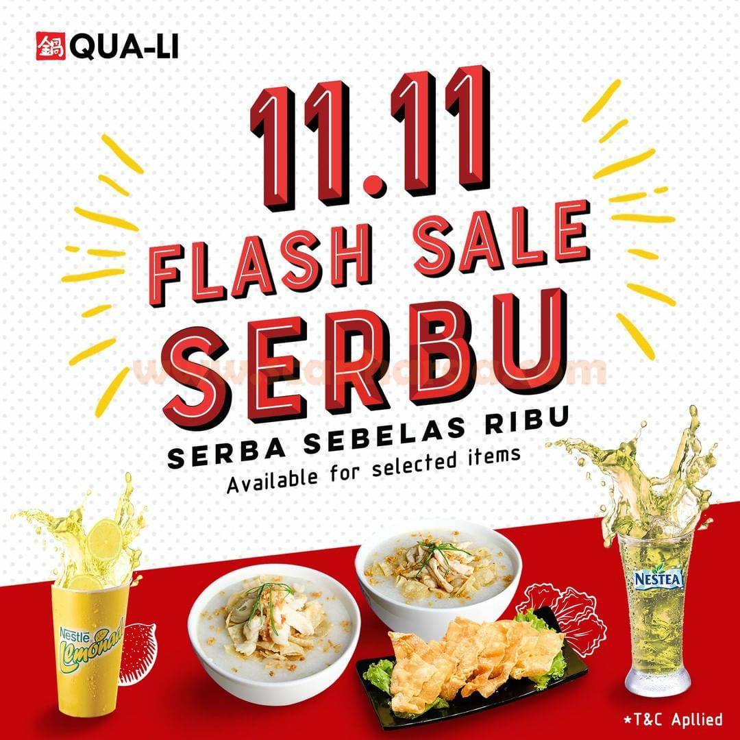 Promo QUA-LI Flash Sale 11.11 Flash Menu Serba Sebelas Ribu