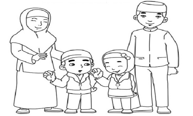 39+ Sketsa Gambar Mewarnai Keluarga, Koleksi Terkini!
