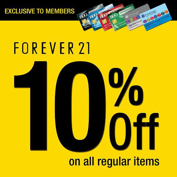 Manila Shopper: Forever 21 Sale - 10% Off