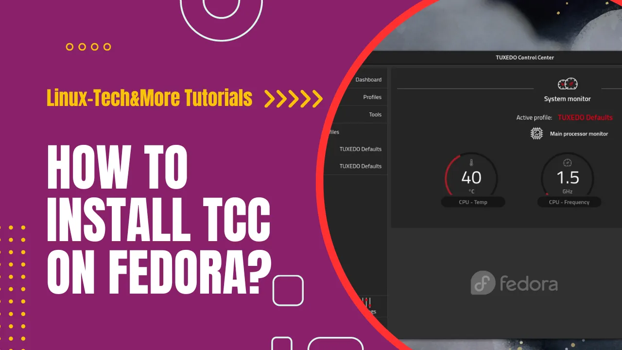 How to install TUXEDO Control Center on Fedora?