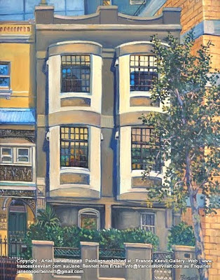 'Victoria st terraces-RMO ' 2009 oil on canvas 31 x 31cm Sold
