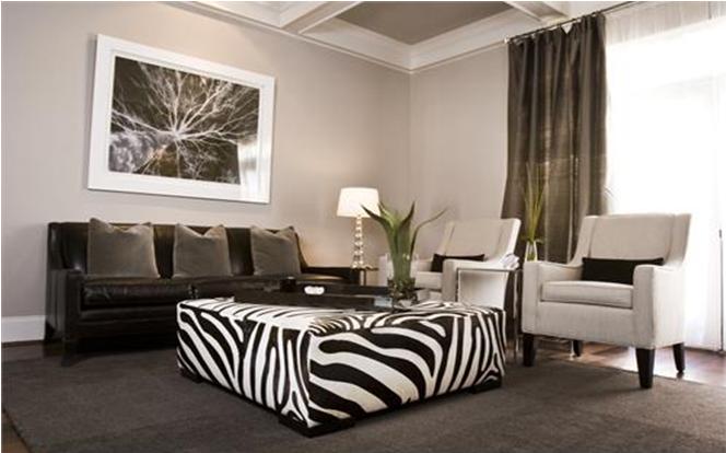 Chocolate Brown and Gray Living Room