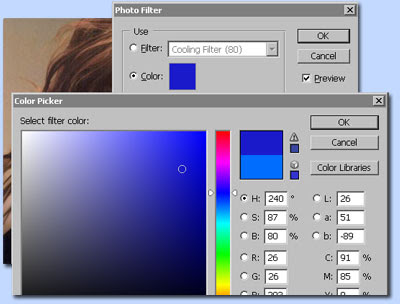 photoshop mengoreksi warna dengan Photo Filter