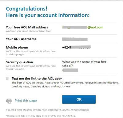 email aol sudah jadi