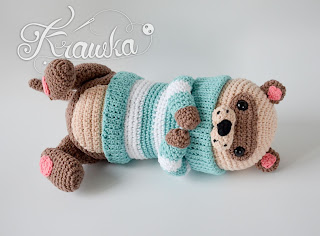 Krawka: Cute Fred the Ferret crochet pattern amigurumi by Krawka