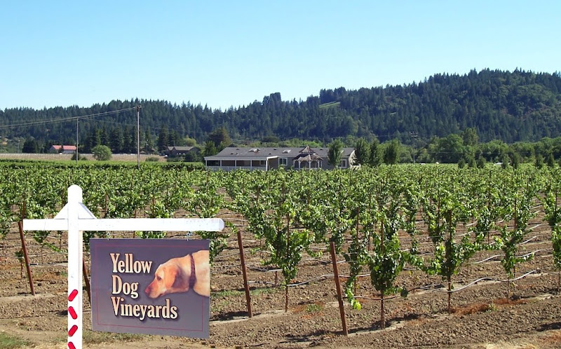 same sign with the vineyards and a little house/winery in the background