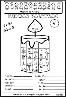 Natal, sílabas para formar palavras