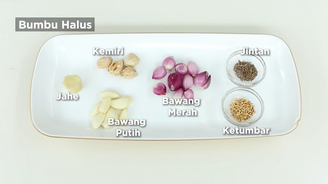 Bumbu halus yang digunakan dalam resep opor ayam