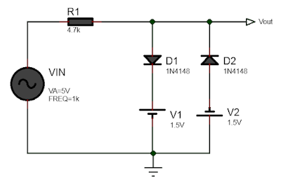 bidirectional diode clipper circuit diagram