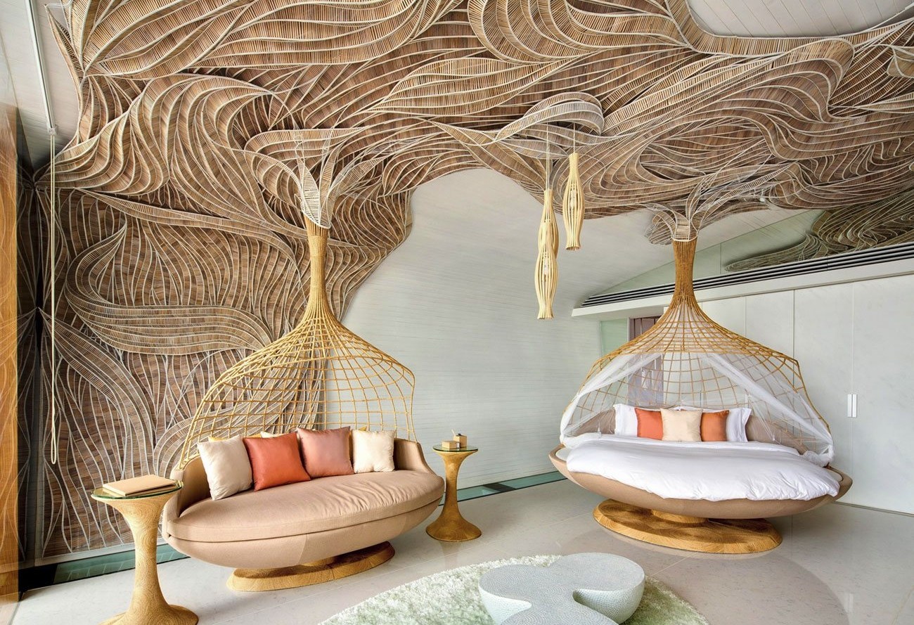60 Ide Desain Plafon Bambu Modern Rumahku Unik