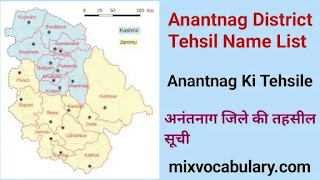 Anantnag subdivision list