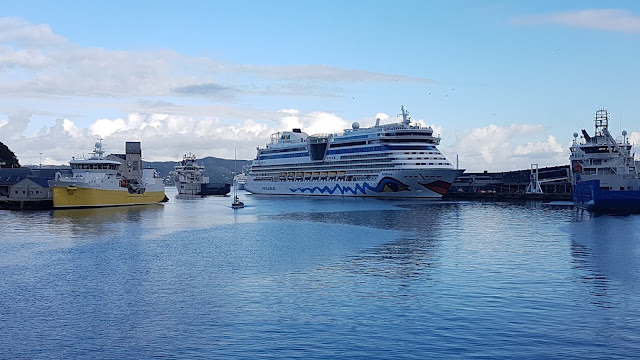 Cruise ship AIDAluna alongside in Bergen, Norway