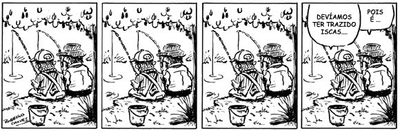 tirinha pesca isca